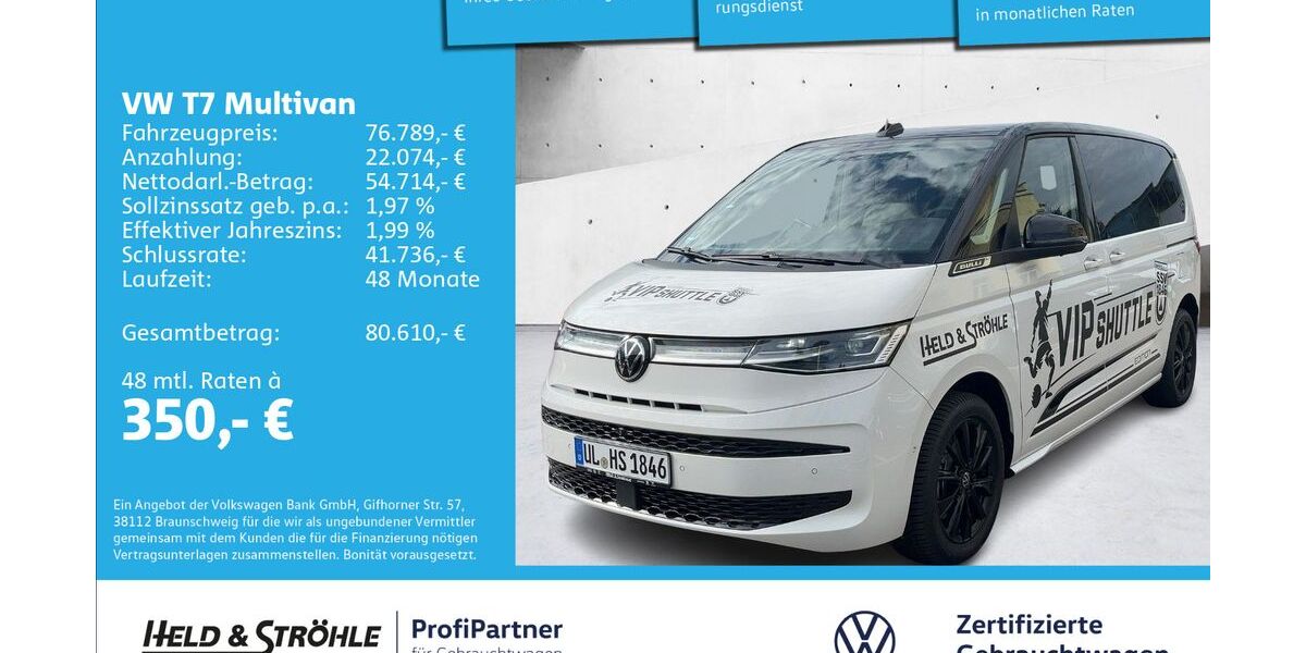 VW T7 Multivan 9.998 km 60.950 &euro; Ulm 89079