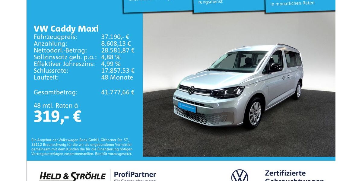 VW Caddy Maxi 3.762 km 35.720 &euro; Ulm 89079