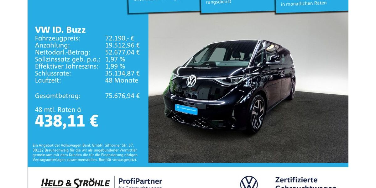 VW ID. Buzz 11.723 km 72.190 &euro; Ulm 89079